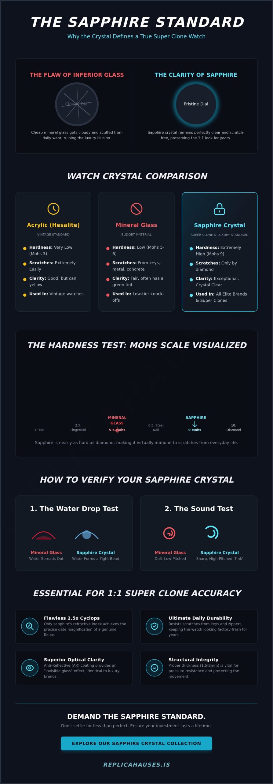 Replica Watches with Sapphire Crystal: The Technical Guide to Super Clone Durability