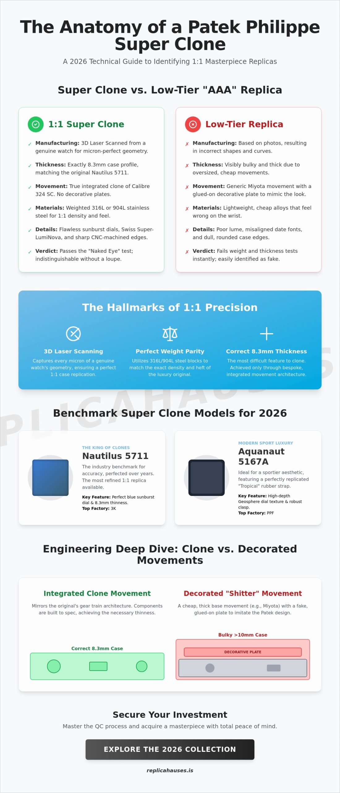 Patek Philippe Super Clone Guide 2026: The Ultimate 1:1 Buying Manual