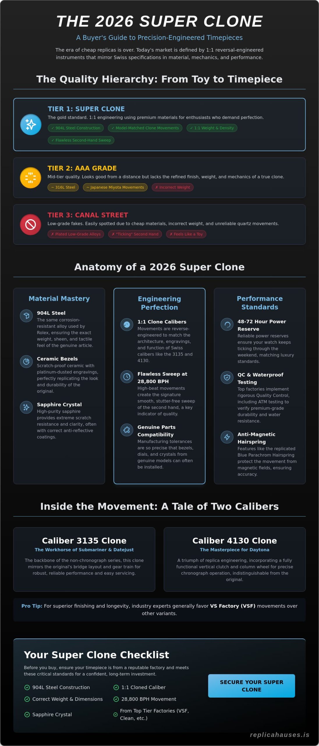 Rolex Clone Guide 2026: The Science and Engineering of High-End Super Clones