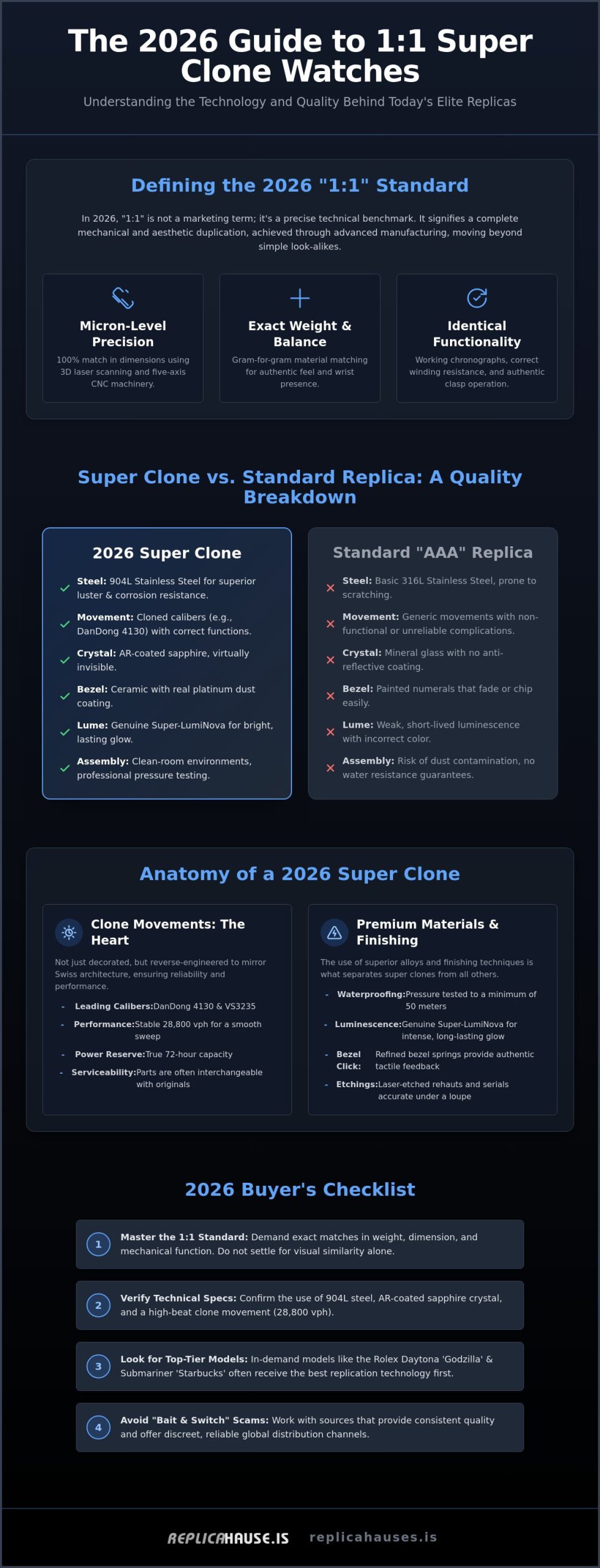 Best 1:1 Watch Replicas 2026: The Definitive Super Clone Buying Guide