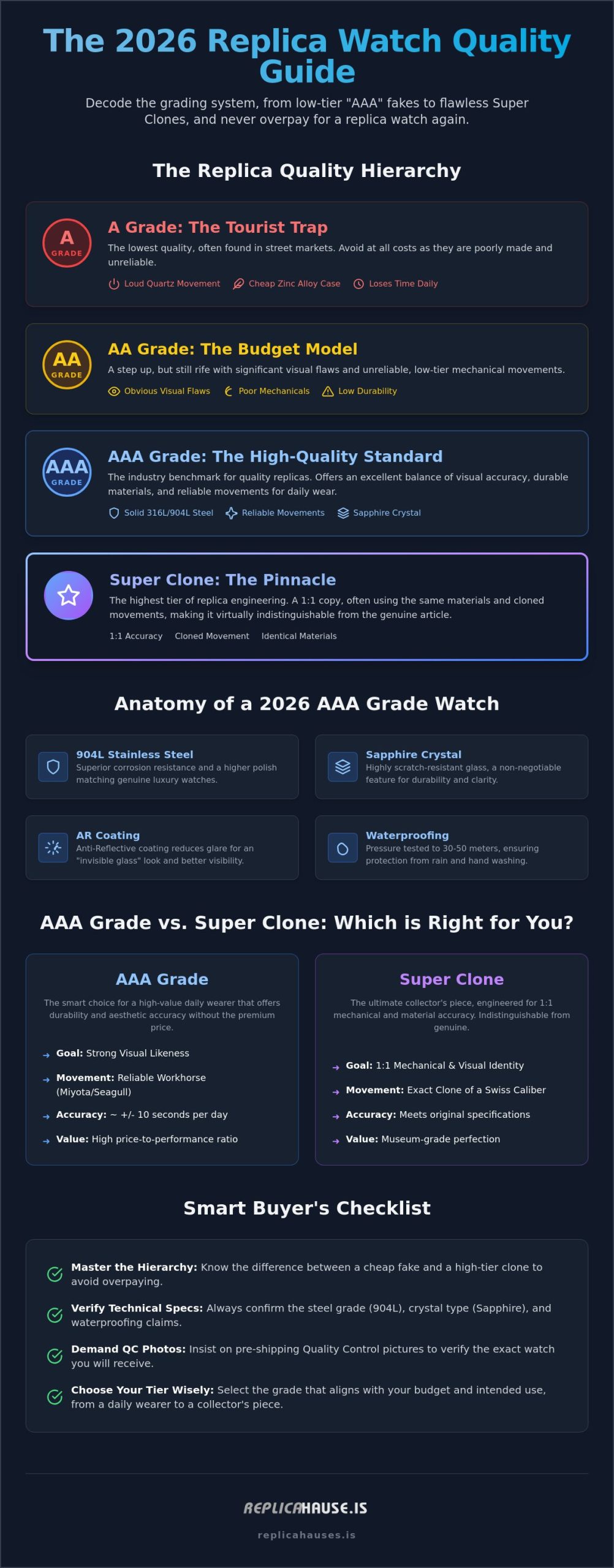 AAA Grade Replica Watches Meaning: The 2026 Guide to Quality Tiers
