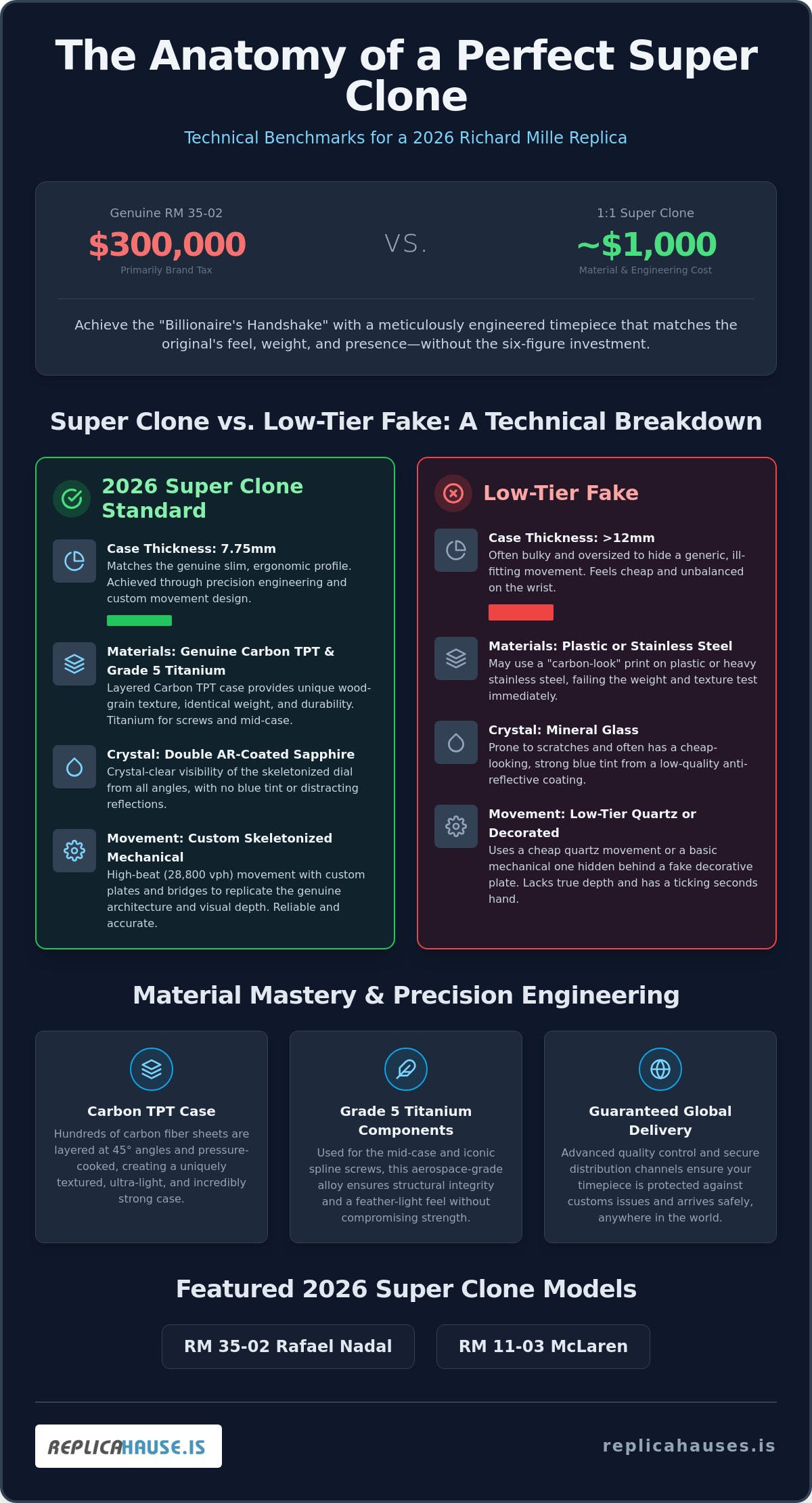 Richard Mille Replica Guide 2026: Mastering the Art of the Super Clone
